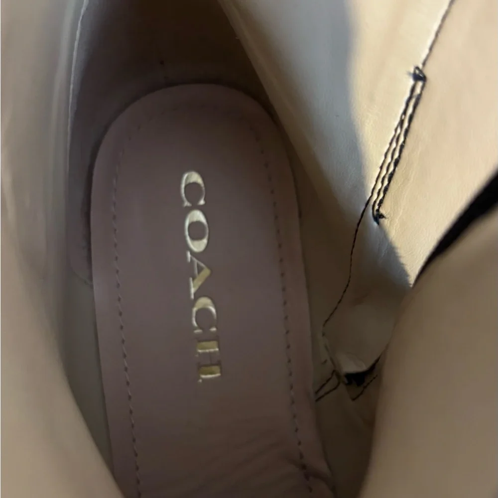 Coach Black Ankle Booties with Gold Buckle - Picture 7 of 10